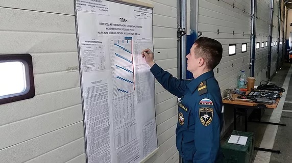 Перевод автомобильной и специальной техники в Волжском спасательном центре