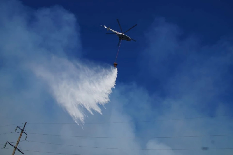 Ликвидация крупного лесного пожара в Самарской области