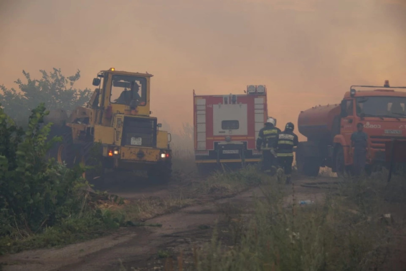 Ликвидация крупного лесного пожара в Самарской области