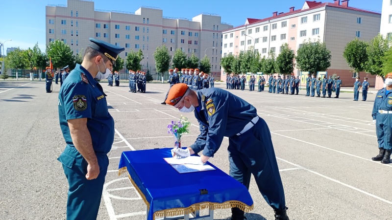 Принятие присяги в Волжском спасательном центре
