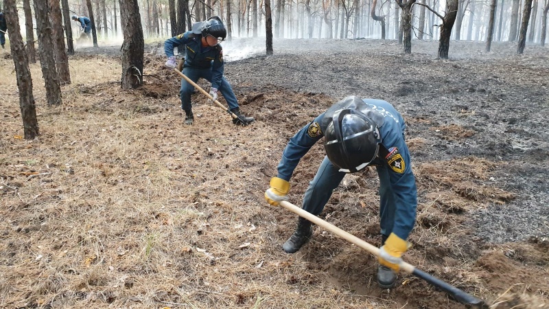 Пожар в Борском района, Самарской области, н.п. Русское Добрин