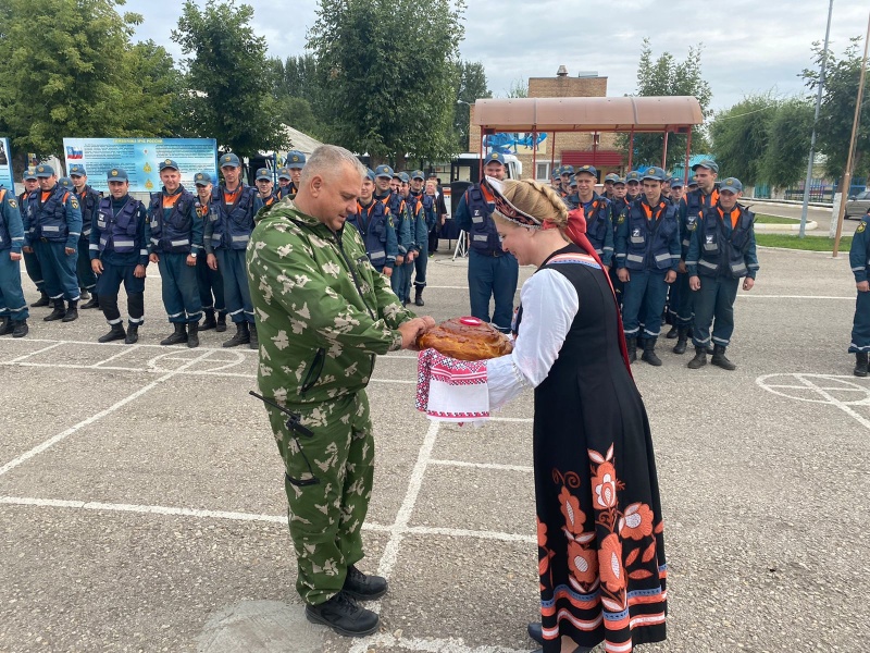 Встреча личного состава аэромобильной группировки из служебной командировки
