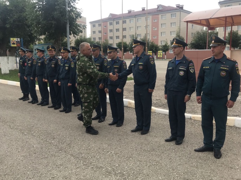 Встреча личного состава аэромобильной группировки из служебной командировки