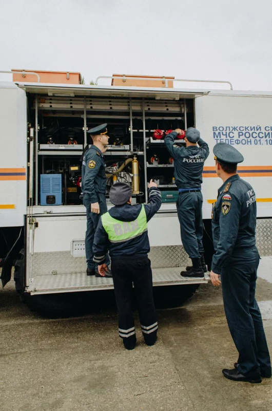 Проведение технического осмотра транспортных средств в ФГКУ «Волжский спасательный центр МЧС России»