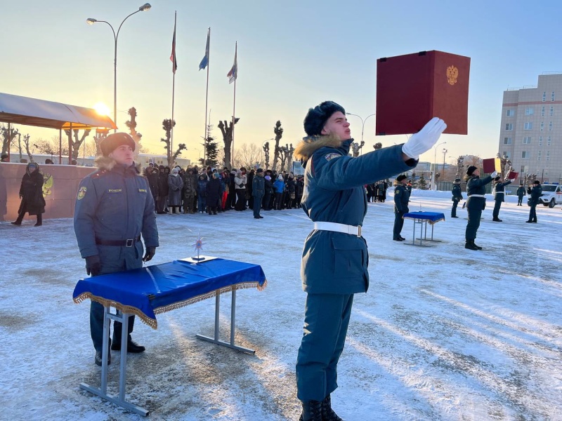В Спасательном центре прошла торжественная церемония принятия присяги