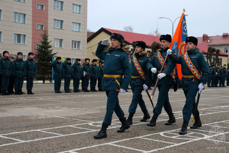 Торжественная церемония принятия Военной присяги прошла в ФГКУ «Волжский СЦ МЧС России»