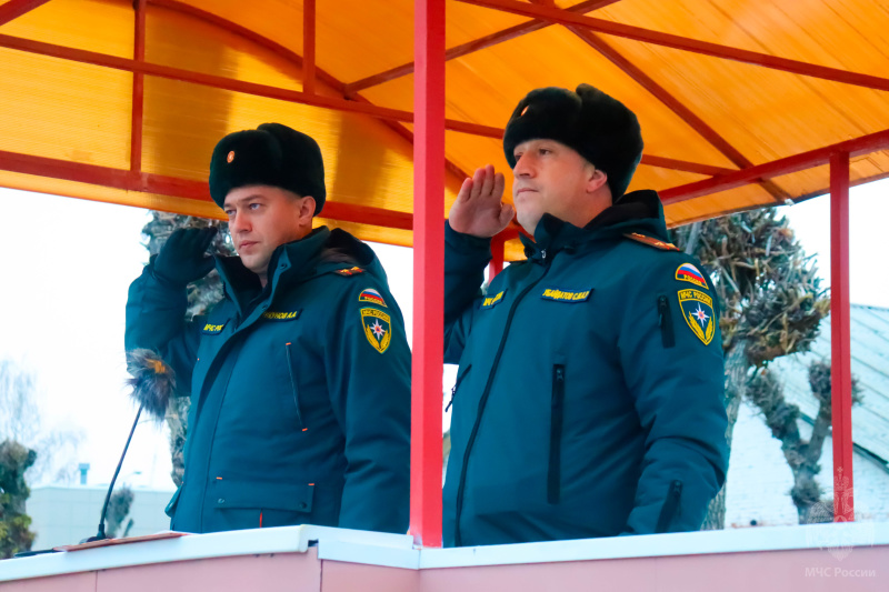 Торжественная церемония принятия Военной присяги прошла в ФГКУ «Волжский СЦ МЧС России»