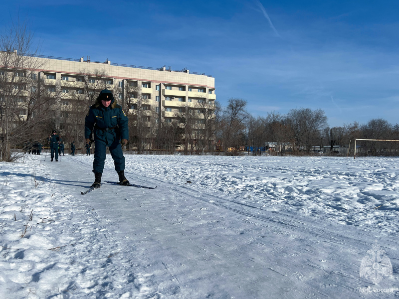 В спасательном центре проводятся занятия по лыжной подготовке