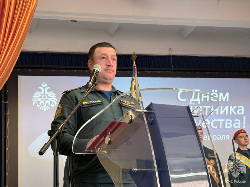 В центре прошли торжественное мероприятие и праздничный концерт, приуроченные ко Дню защитника Отечества