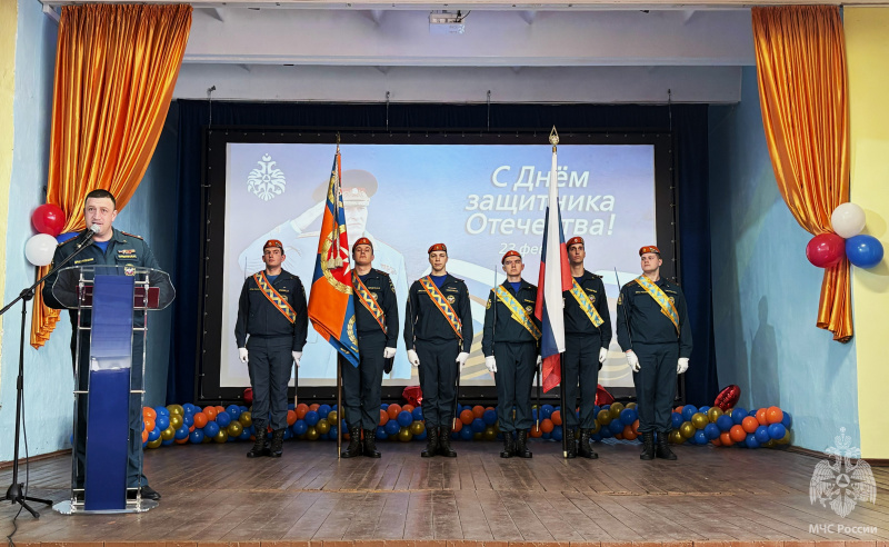 В центре прошли торжественное мероприятие и праздничный концерт, приуроченные ко Дню защитника Отечества