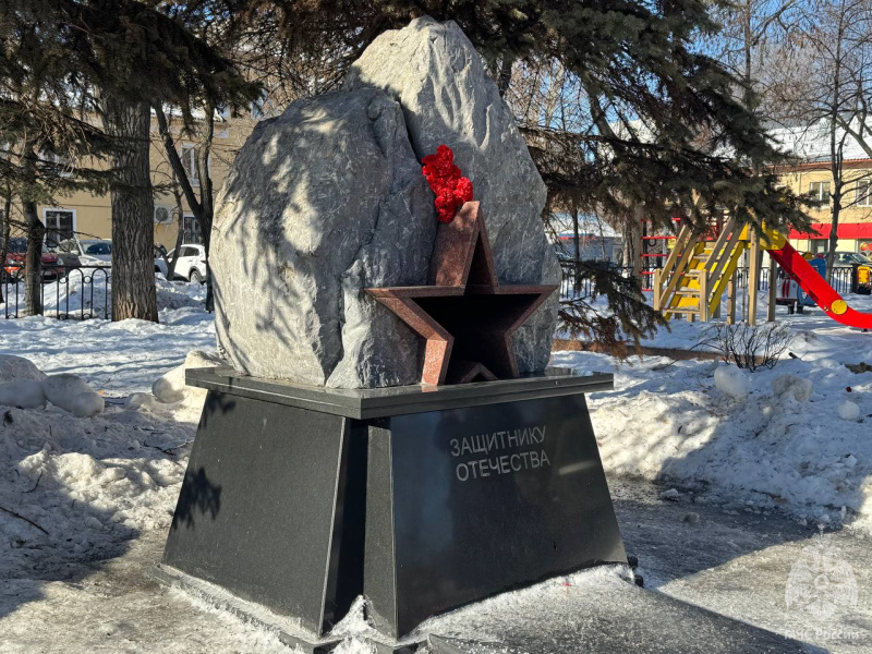 Военнослужащие центра приняли участие в митинге, посвящённом Дню защитника Отечества